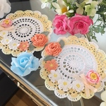 レース編み お花のドイリー コースターセット 🌷ஐ೨🌸🐝🌸ஐ೨🌷