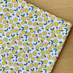 48*35【冷感ニット】mini Lemon《 生地 ニット生地 冷感 涼感 レモン ひんやり メッシュ クール 寝具 マスク ペット 洋服 COTTONCANDY 夏 》