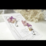 紫陽花アシンメトリーピアス