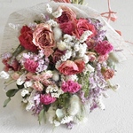 ドライフラワースワッグ"luxury rose"