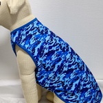 大型犬服ブルー迷彩柄
