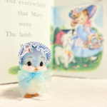 帽子を付けた水色のヒヨコちゃん🐤⭐︎レトロアニマル