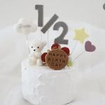 chorijichan様　専用　くまさんのミニクレイケーキ☆1歳誕生日ケーキ　誕生日ケーキ　記念日　自宅撮影　1歳以外でも承ってます♪