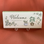 ＊トールペイント＊グリーンのwelcomeプレート