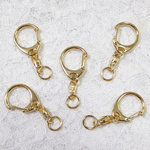 本金メッキ　キーホルダー　５個　ゴールド　C-23