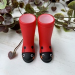 ⑧1/6ドールサイズ《M size》Red LadyBug Boots てんとう虫赤　ブーツ　靴