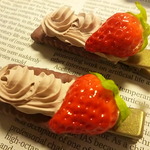 *限定*ヘアクリップ☆みぎ☆(ショコラクリームといちご)*