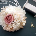 プリザーブドフラワーコサージュ モーブ*ピンク*白 BB