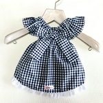 犬服 ギンガムチェック エプロンドレス ブラック系 お名前無料で入ります 犬の服 犬ワンピース Minne 日本最大級のハンドメイド 手作り通販サイト