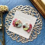 彩り〜刺繍イヤリング/ピアス