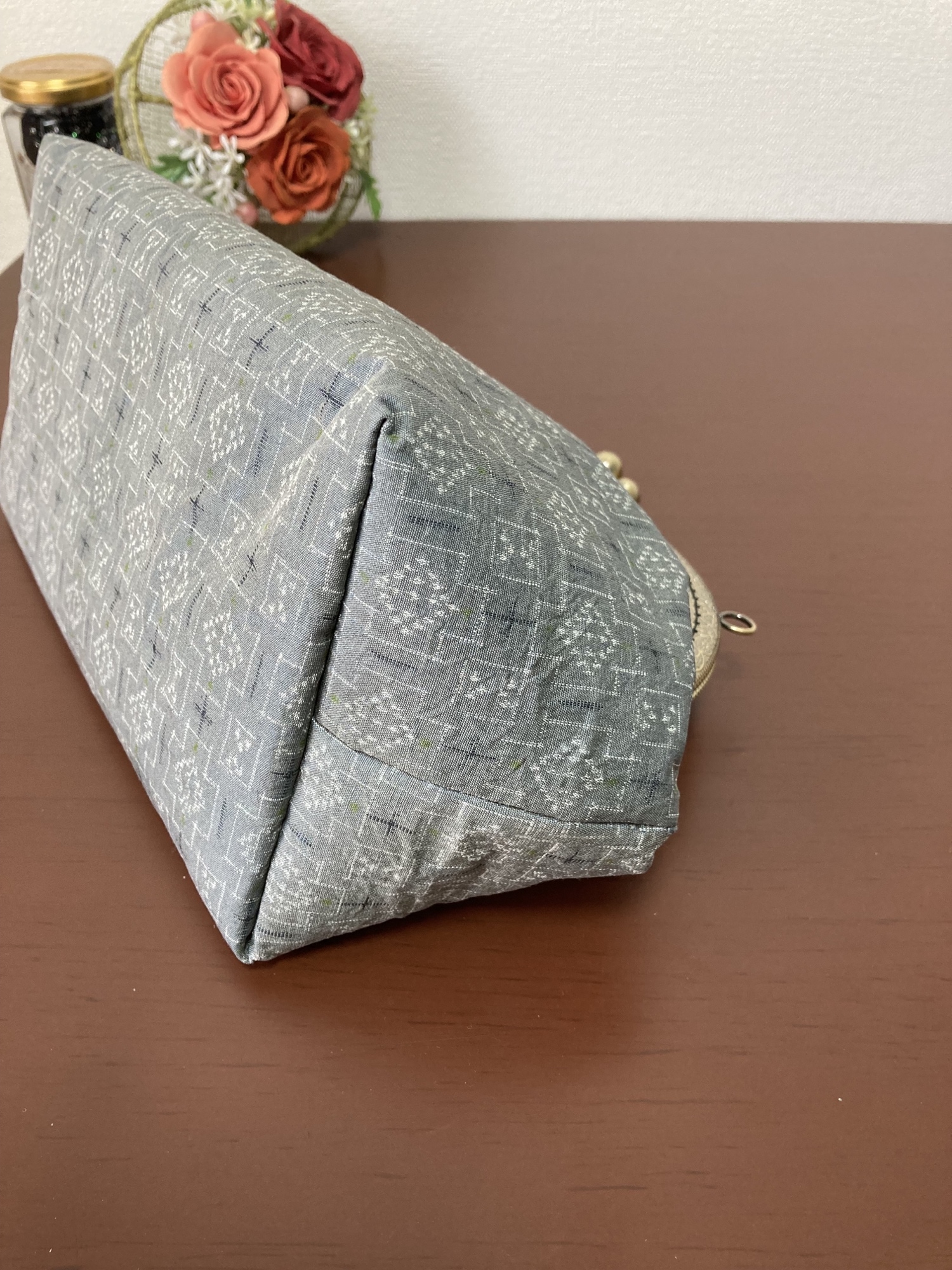 【専用】帯リメイク 水鳥に華文錦 変わりがま口バッグ 専用】帯リメイク 水鳥に華文錦 変わりがま口バッグ（RACCHO'S