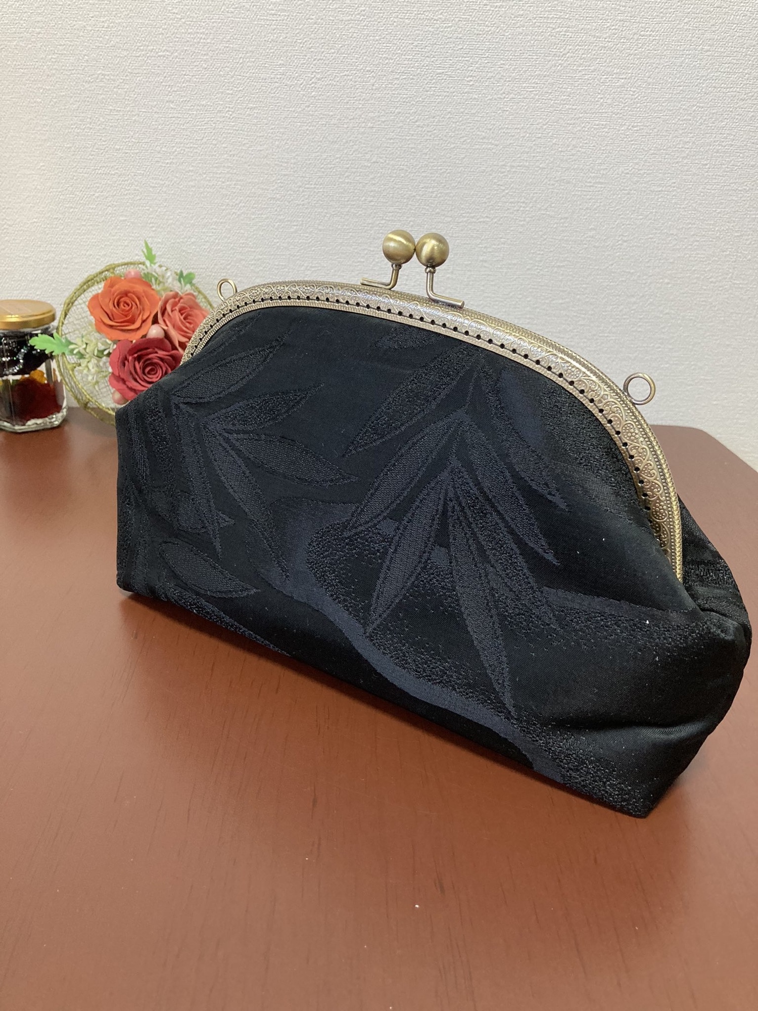 D様オーダー品】着物・帯リメイク がま口バッグ2点 - RACCHO'S