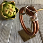 【受注製作】leather bracelet -  ナチュラルブラウン