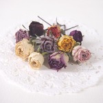 選べる３本セットちょい足しヘッドドレス～バラのドライフラワー～結婚式、成人式、卒業式、入学式、発表会、アンティーク、髪飾り