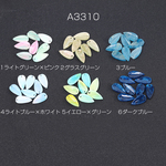 A3310-2   18個  高品質アセテートパーツ シェル調アセテートパーツ リーフ 1穴 10×19mm 3×（6ヶ）