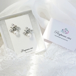 SWAROVSKI"laurierpearl/ブライダルアクセサリー/ブライダルイヤリング/ブライダルピアス/ウェディングピアス/ウェディングイヤリング/ウェディングドレス/ブライダル/結婚式/花嫁/
