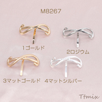 M8267-4  2個  ポニーフック ヘアアクセサリー リボン 17×46mm（2ヶ）
