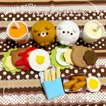 フェルトおままごと✩.*˚くまさんハンバーガー 完成品