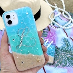 【受注作成♡全機種対応♡】波打ち際のキラキラスマホケース