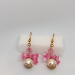 ギンガムチェックリボンピアス