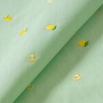 刺繍生地 【レモン/スプリンググリーン/ドット】 カットクロス 綿ポリ