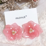 ゆめ紫陽花🌸ストロベリーピンクピアス/イヤリング