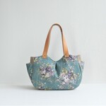 すっきりラウンドトートバッグ　アンティーク風花柄 ☆受注生産☆