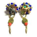  ゾウ×ライオンピアス 