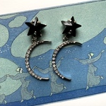 silver moon pierce / earring