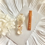 ミニヘアクリップセット〜Dull orange & Gold 〜