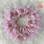 lovely 🎀 Cat frills ୨୧﻿ お花柄 × ピンクオーガンジーダブルレース