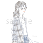 【先着3名様限定価格】優しいニュアンスのシンプルなオーダーイラスト　似顔絵　アイコン　プレゼント