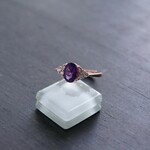アメジスト　　トリプルCZリング　SILVER925　PG