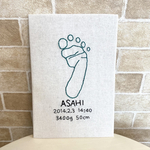 Newborn baby foot shape＊新生児足形刺繍