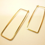長方形ピアス【14KGF】