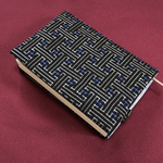 着物リメイク　文庫本サイズ　ブックカバー　大島紬　秋名バラ×染大島