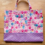 【ｓ様ご依頼品】★ラミネートバッグ＊ハッピーバタフライが可愛い☆パープル★32×43×3