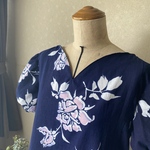 浴衣リメイク　ワンピース　薔薇