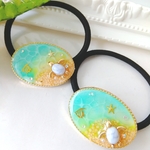 海辺のホヌのヘアゴム　レジン　海  海ガメ ヘアゴム ヘアアクセサリー