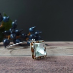 まるで宝石💎ビジューボタン の バングル【シルバー】 