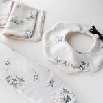 無料お名前刺繍*ベルト＆首回りパッド＆スタイセット（エルゴ*エルゴアダプト用）レースフラワー