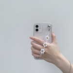mamimero88さま専用　小さなお花のキーリングハンガー(White✖︎Gold)