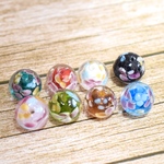 とんぼ玉 14mm 花柄  8色セット 各色1個 計8個