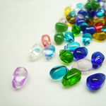 ガラスビーズ しずく ミックスカラー 100pcs
