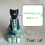  【オーダー】水着ニャンコの刺繍ブローチ