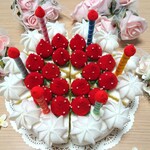 「cloverさまオーダー品♪」ろうそく付き♪いちごのホールケーキ