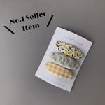 ＼Top Seller ／春色イエローのパッチンピン3個セット
