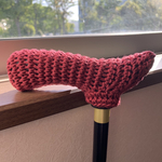 【送料込み】春夏　手編み　ステッキグリップカバー　杖カバー　コットン素材　cane