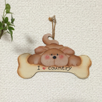 トールペイント ワンコのプレート