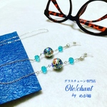 Ole!chant～雅～ 桔梗和柄のグラスチェーン(メガネ・マスクコード)
